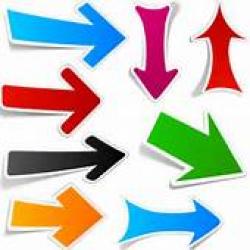 Directional Arrow Paper Labels